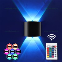 Aplica LED 2x2W Exterior Negru RGB Telecomanda LZ813-2